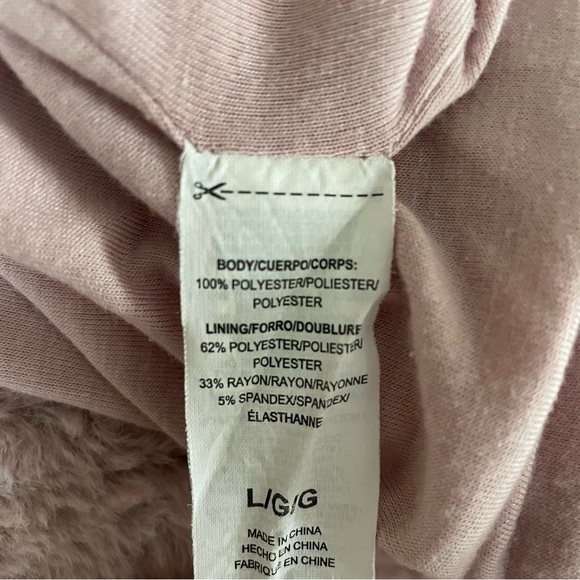 Gaiam Faux Fur Hooded Vest in Dusty Pink Size Large - Picture 4 of 8